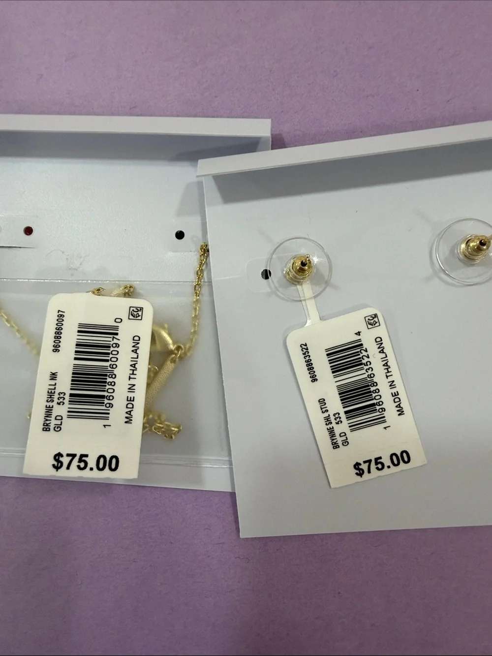 Kendra Scott Pink Shell Motif Necklace and Stud Earrings Set